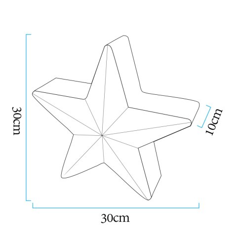 Lampa ogrodowa dekoracyjna gwiazda STAR LED RGBW 16 kolorów 30 cm Lampa ogrodowa dekoracyjna gwiazda STAR LED RGBW 16 kolorów 30 cm