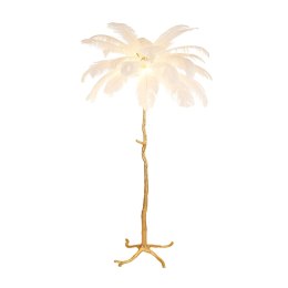 Lampa podłogowa EMU pióra białe 170 cm