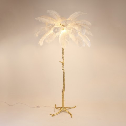 Lampa podłogowa EMU pióra białe 170 cm Lampa podłogowa EMU pióra białe 170 cm