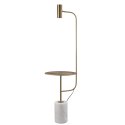 Lampa podłogowa ze stolikiem VINCENT złota 146 cm