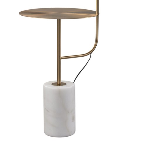 Lampa podłogowa ze stolikiem VINCENT złota 146 cm Lampa podłogowa ze stolikiem VINCENT złota 146 cm