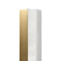 Lampa ścienna BLOCK biały marmur i mosiądz 40 cm