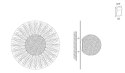 Lampa ścienna SUN L złota 40 cm