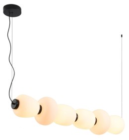 Lampa wisząca BRILLA-6 LED biało-czarna 125 cm