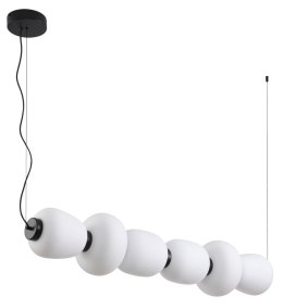 Lampa wisząca BRILLA-6 LED biało-czarna 125 cm