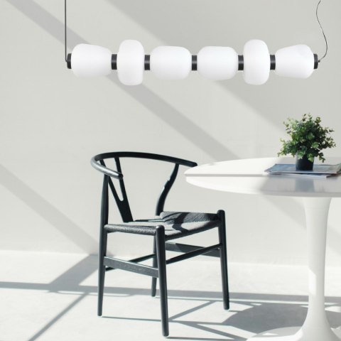 Lampa wisząca BRILLA-6 LED biało-czarna 125 cm Lampa wisząca BRILLA-6 LED biało-czarna 125 cm