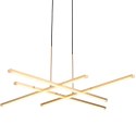 Lampa wisząca CRISS CROSS LED złota 78 cm