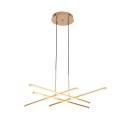 Lampa wisząca CRISS CROSS LED złota 78 cm