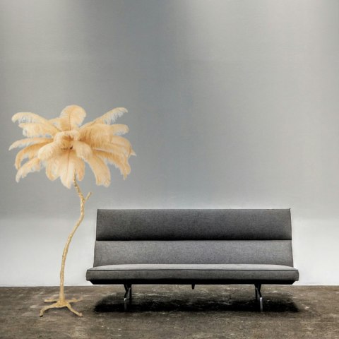 Lampa wisząca EMU pióra beżowe 100 cm Lampa wisząca EMU pióra beżowe 100 cm