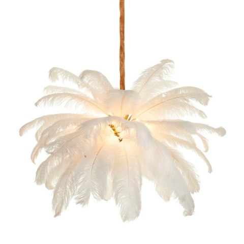 Lampa wisząca EMU pióra białe 100 cm Lampa wisząca EMU pióra białe 100 cm
