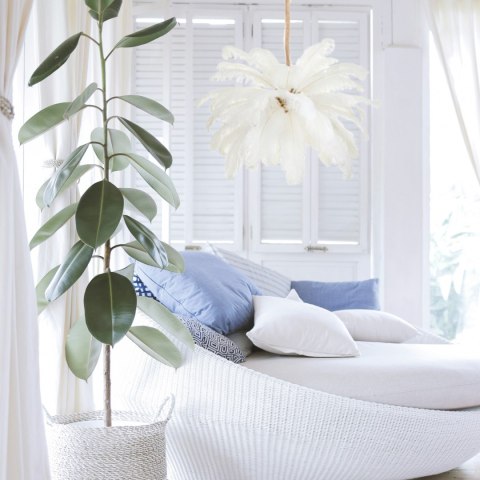 Lampa wisząca EMU pióra białe 100 cm Lampa wisząca EMU pióra białe 100 cm