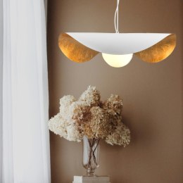 Lampa wisząca ENZO biało złota 40 cm