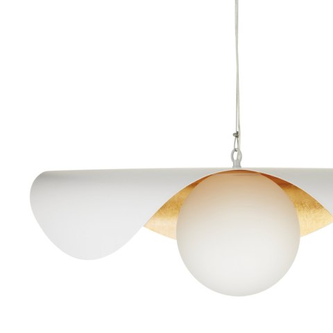 Lampa wisząca ENZO biało złota 40 cm Lampa wisząca ENZO biało złota 40 cm