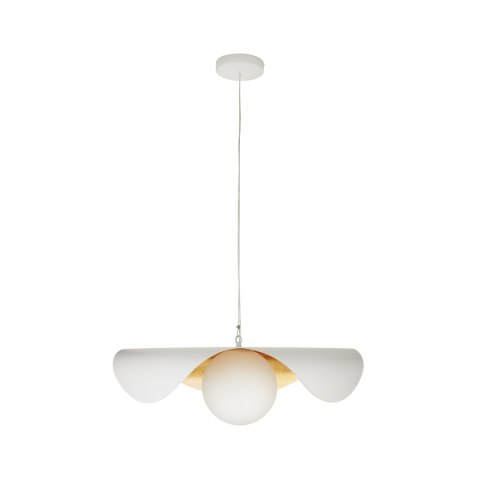 Lampa wisząca ENZO biało złota 40 cm Lampa wisząca ENZO biało złota 40 cm