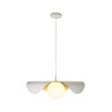 Lampa wisząca ENZO biało złota 40 cm