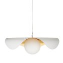 Lampa wisząca ENZO biało złota 60 cm
