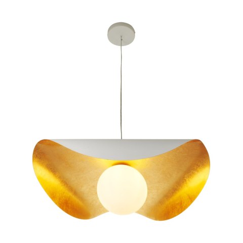 Lampa wisząca ENZO biało złota 80 cm Lampa wisząca ENZO biało złota 80 cm