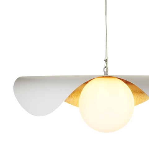 Lampa wisząca ENZO biało złota 80 cm Lampa wisząca ENZO biało złota 80 cm