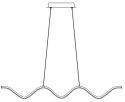 Lampa wisząca ZIGZAG LED czarna 90 cm