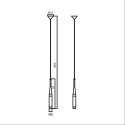 MD1998-1BL CONTE LAMPA WISZĄCA CZARNA-BIAŁA/BLACK-WHITE