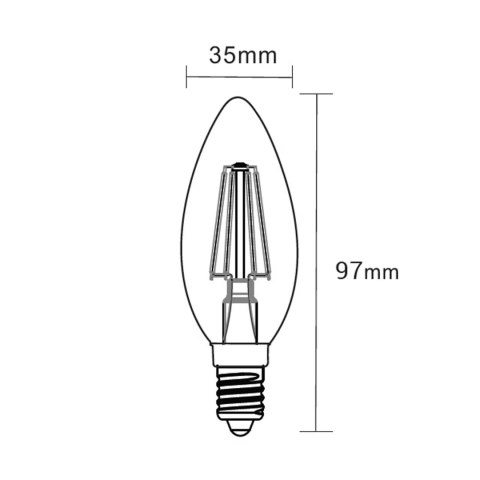 ORO-E14-C35-FL-CLARO-4 W-WW ŻARÓWKA ORO-E14-C35-FL-CLARO-4 W-WW ŻARÓWKA