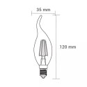 ORO-E14-C35-FL-CLARO-F LAMI-4W-WW ŻARÓWKA