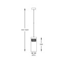 P0389-01D-P7AC GEM LAMPA WISZĄCA CZARNY MAT/MATT BLACK