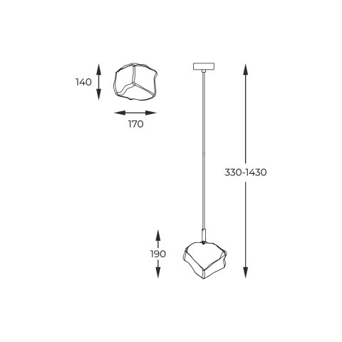 P0488-01F-U8AC ROCK LAMPA WISZĄCA P0488-01F-U8AC ROCK LAMPA WISZĄCA