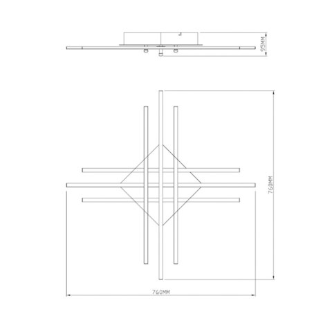 PL99829-6 CROSS LAMPA SUFITOWA PL99829-6 CROSS LAMPA SUFITOWA