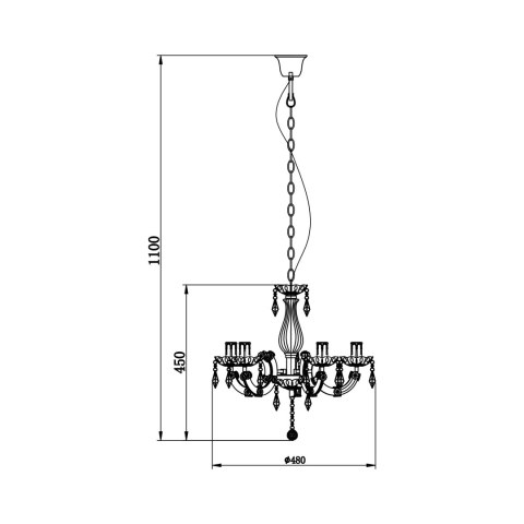 RLD94016-5B MAGNOLIA LAMPA WISZĄCA CZARNA/BLACK RLD94016-5B MAGNOLIA LAMPA WISZĄCA CZARNA/BLACK