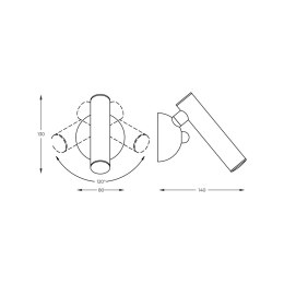 W0461-01A-F4F4 LOYA KINKIET CHROME