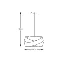 1114 LAMPA WISZĄCA TORNADO 40 CM CZARNA/BLACK