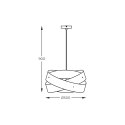 1117 LAMPA WISZĄCA TORNADO 50 CM BIAŁA/WHITE