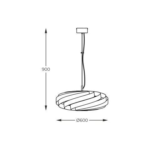1134 LAMPA WISZĄCA VENTO 60 CM BIAŁA/WHITE 1134 LAMPA WISZĄCA VENTO 60 CM BIAŁA/WHITE