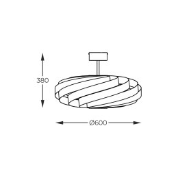 1135 LAMPA SUFITOWA VENTO 60 CM ANTRACYT