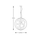 1138 LAMPA WISZĄCA NELA 50CM CZARNO-ZŁOTA/ BLACK-GOLD
