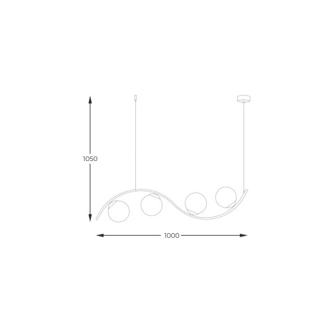 5014 WAVE 4 BIG LAMPA WISZĄCA / PENDANT LAMP 5014 WAVE 4 BIG LAMPA WISZĄCA / PENDANT LAMP