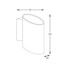 50603-WH-N SLICE WL KINKIET BIAŁY/WHITE