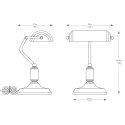 A2048-GR ROMA LAMPA BIURKOWA SZARO-ZŁOTA/GREY-GOLD