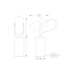A2058-MWH RESI LAMPA BIURKOWA BIAŁY MAT+CHROM/MATT WHITE+CHROM