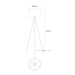 A4001-BK CARA LAMPA PODŁOGOWA CZARNA/BLACK