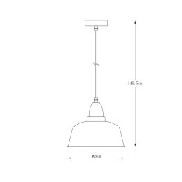A8063-WH MENSA LAMPA WISZĄCA BIAŁY MAT+ZŁOTO/MATT WHITE+GOLD