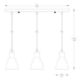 A8102-3A MORA LAMPA WISZĄCA CZARNA/BLACK