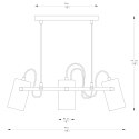 A8162-3A RESI LAMPA WISZĄCA CZARNY MAT-ZŁOTO/MATT BLACK-GOLD