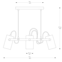 A8162-3A RESI LAMPA WISZĄCA CZARNY MAT-ZŁOTO/MATT BLACK-GOLD