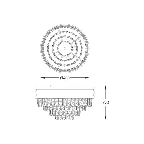 C0525-05A-V6B5 NAICA LAMPA SUFITOWA ZŁOTA/GOLD C0525-05A-V6B5 NAICA LAMPA SUFITOWA ZŁOTA/GOLD