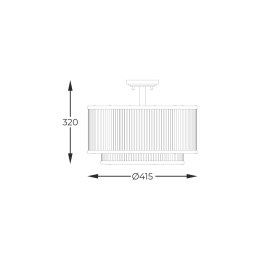 C0528-05H-P7AC SERGIO LAMPA SUFITOWA CZARNA/BLACK