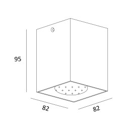 H-50475-WH SQUARE SPOT BIAŁY/WHITE