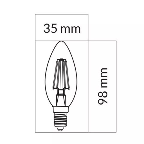 ORO-E14-C35-FL-CLARO-6W-WW ORO03062 ŻARÓWKA ORO-E14-C35-FL-CLARO-6W-WW ORO03062 ŻARÓWKA