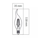 ORO-E14-C35-FL-CLARO-FLAMI-6W-DW ORO03066 ŻARÓWKA